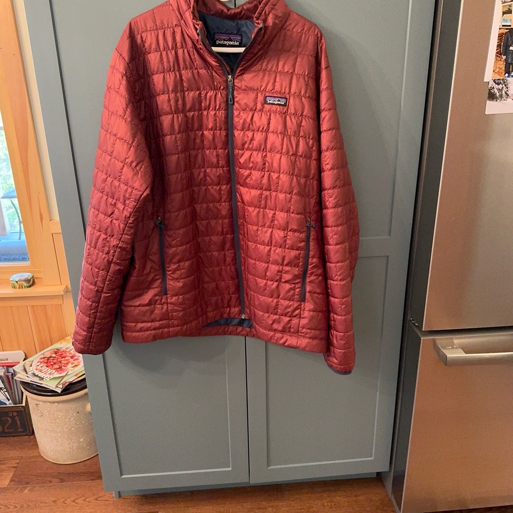 Men’s Patagonia Nano Puff Jacket- Burl Red.Size XXL lightly worn 1season.